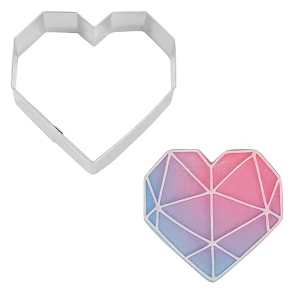 Geometric Heart Cookie Cutter - Image 2