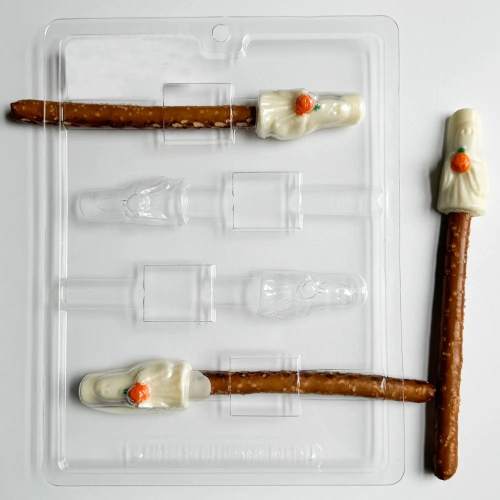 Ghost Pretzel Rod Chocolate Mold