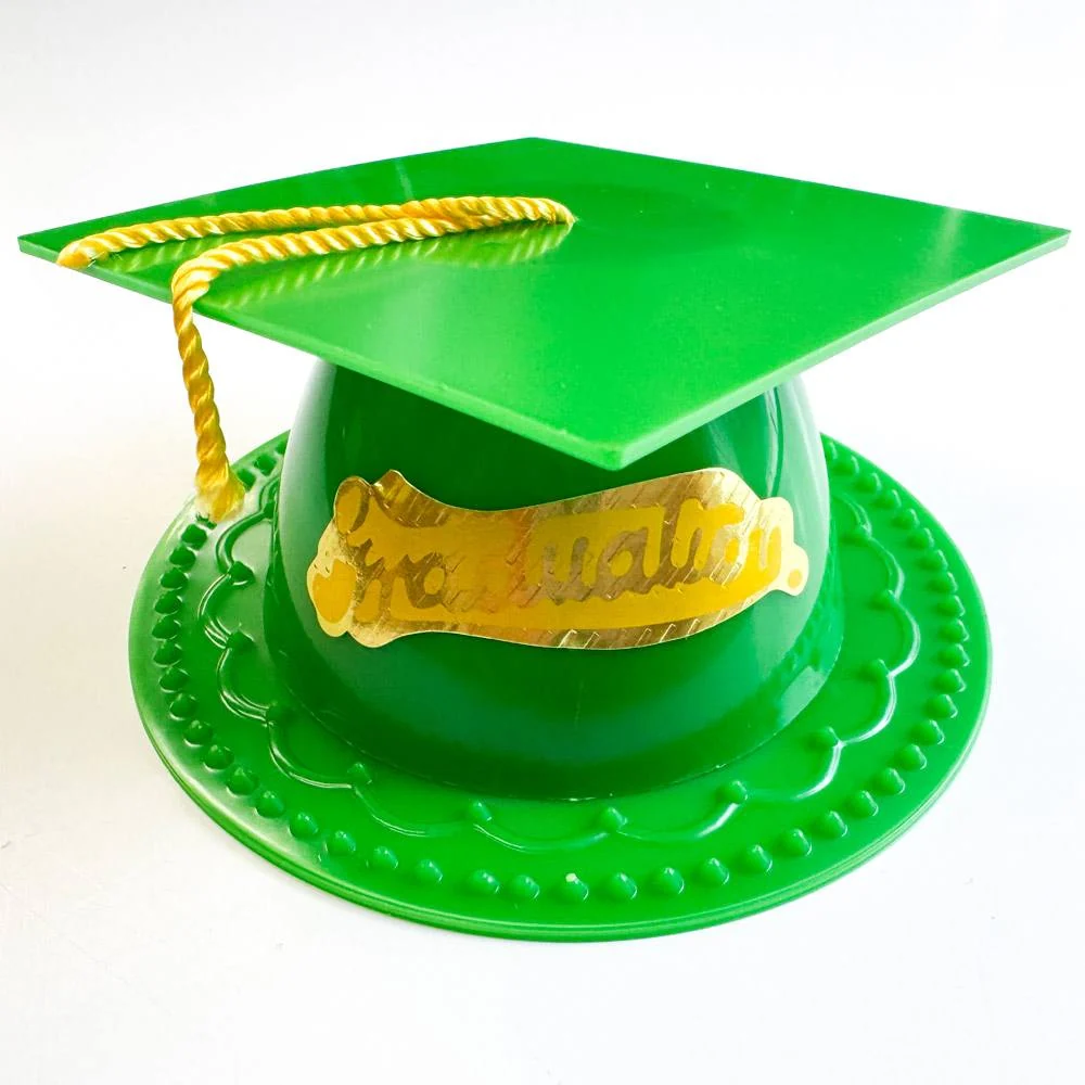 Green Graduation Cap Cake Topper