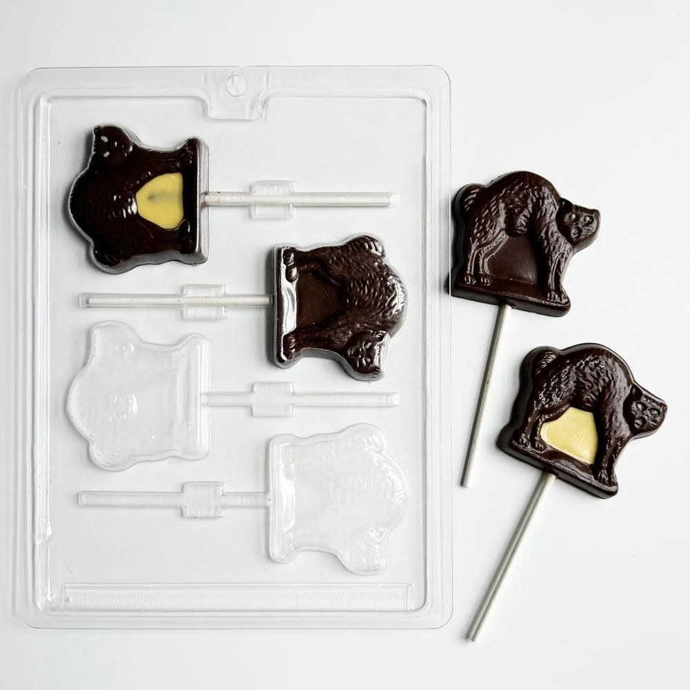 Halloween Cat Lollipop Chocolate Mold