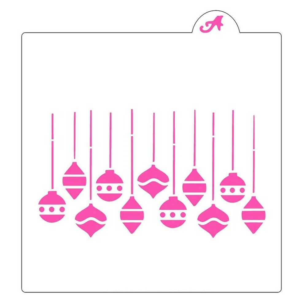 Hanging Ornaments Cookie Stencil