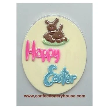 Happy Easter Plaque Candy Mold