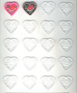 Hearts With Rose Mint Candy Mold