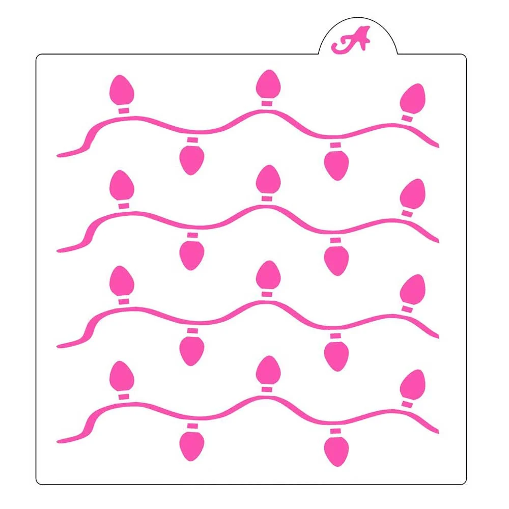 Holiday Lights Pattern Cookie Stencil