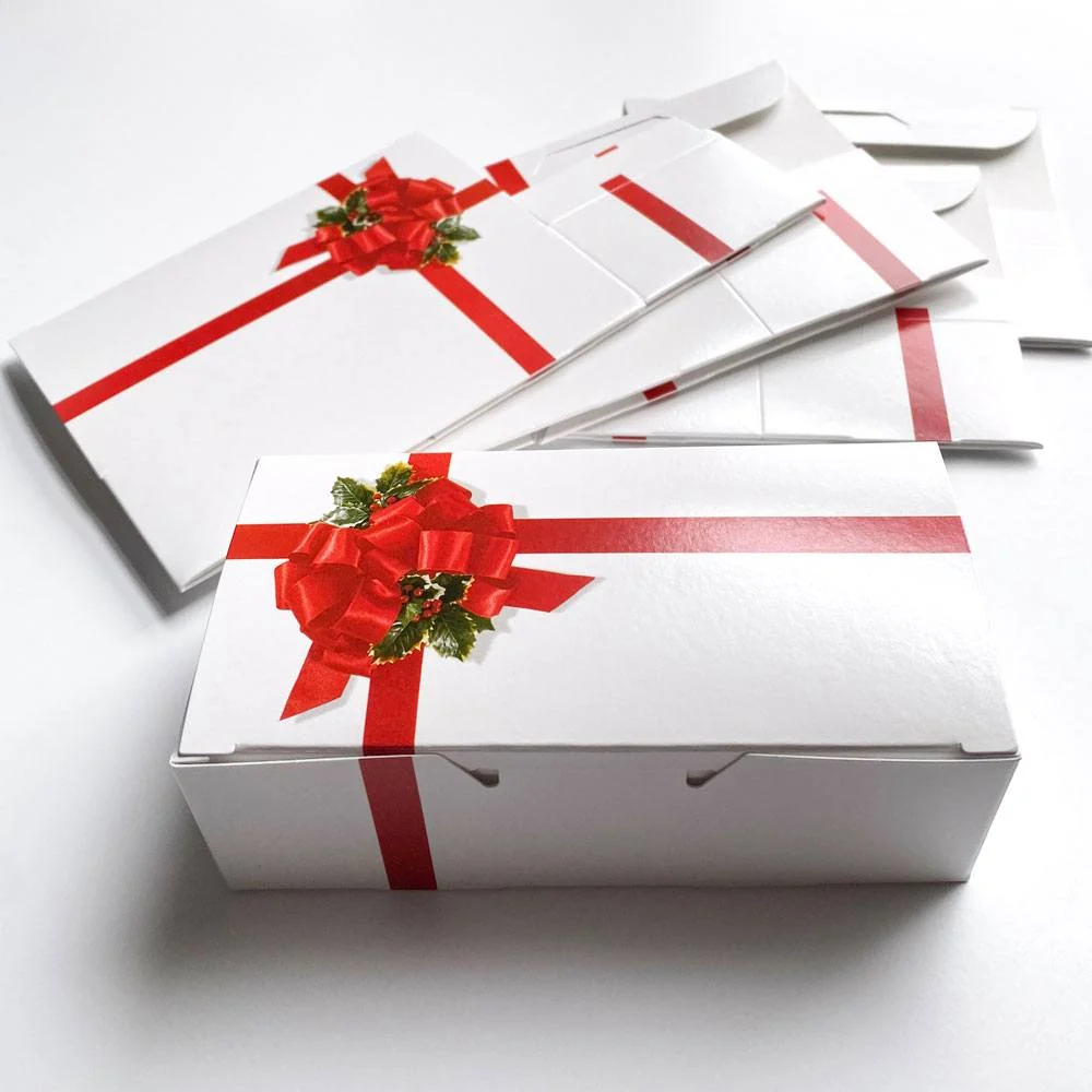 Holly and Ribbon Candy Box Half Pound