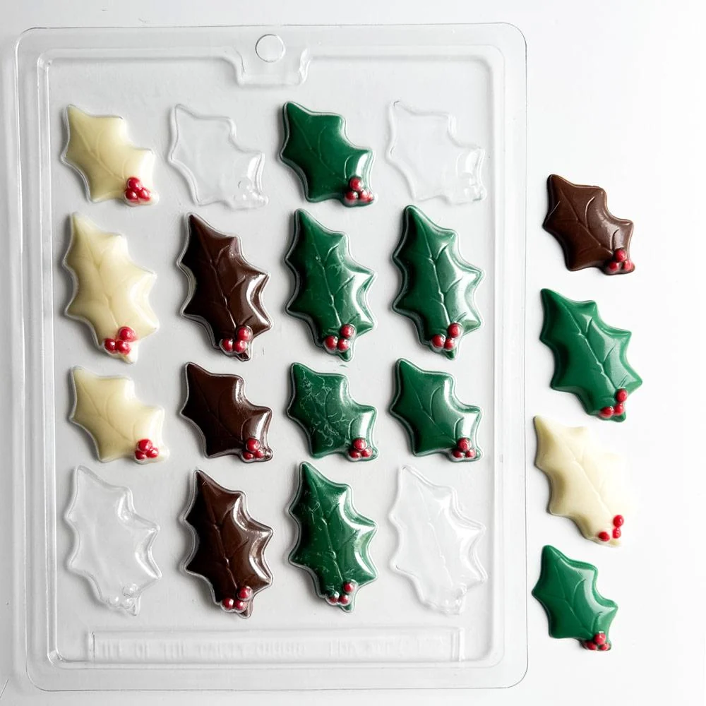 Holly Leaf Candy Mold