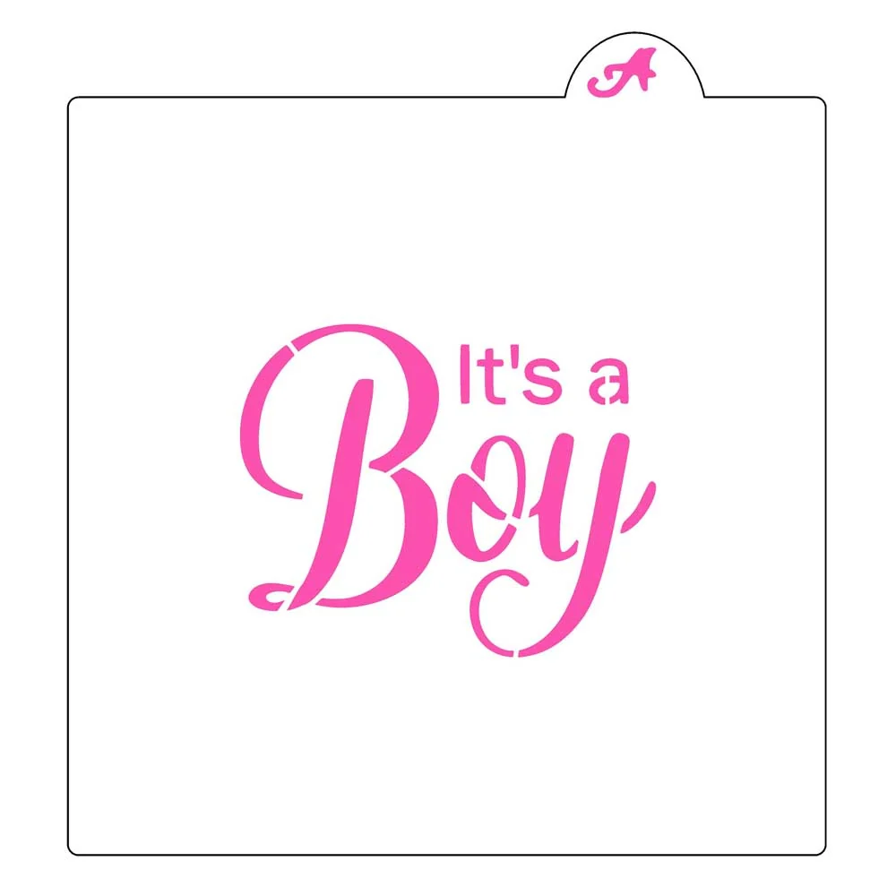 It's A Boy Cookie Stencil