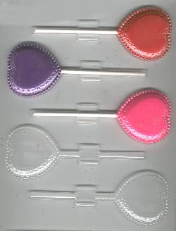 Lace Heart Pop Candy Mold