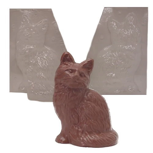 Large 3-D Sitting Cat Candy Mold