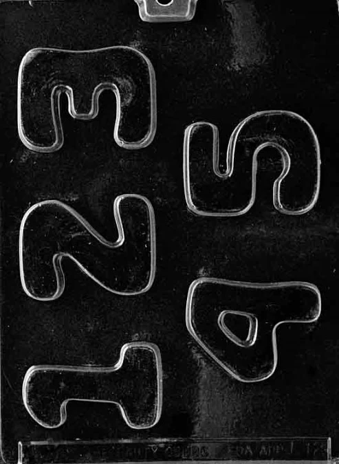 Large Numbers 1 Through 5 Candy Mold
