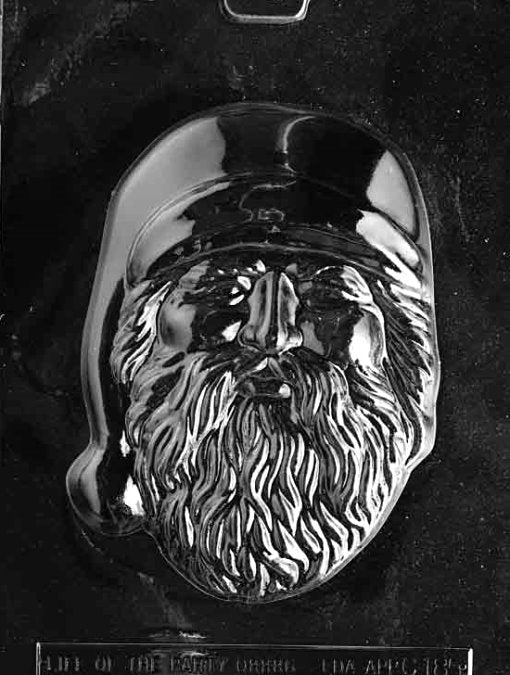 Large Santa Head Plaque Candy Mold