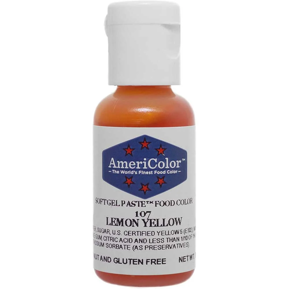 Lemon Yellow AmeriColor Gel Paste Food Color