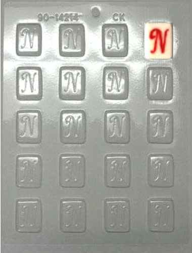 Letter N Initial Mint Candy Mold