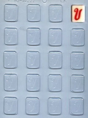 Letter U Initial Mint Candy Mold
