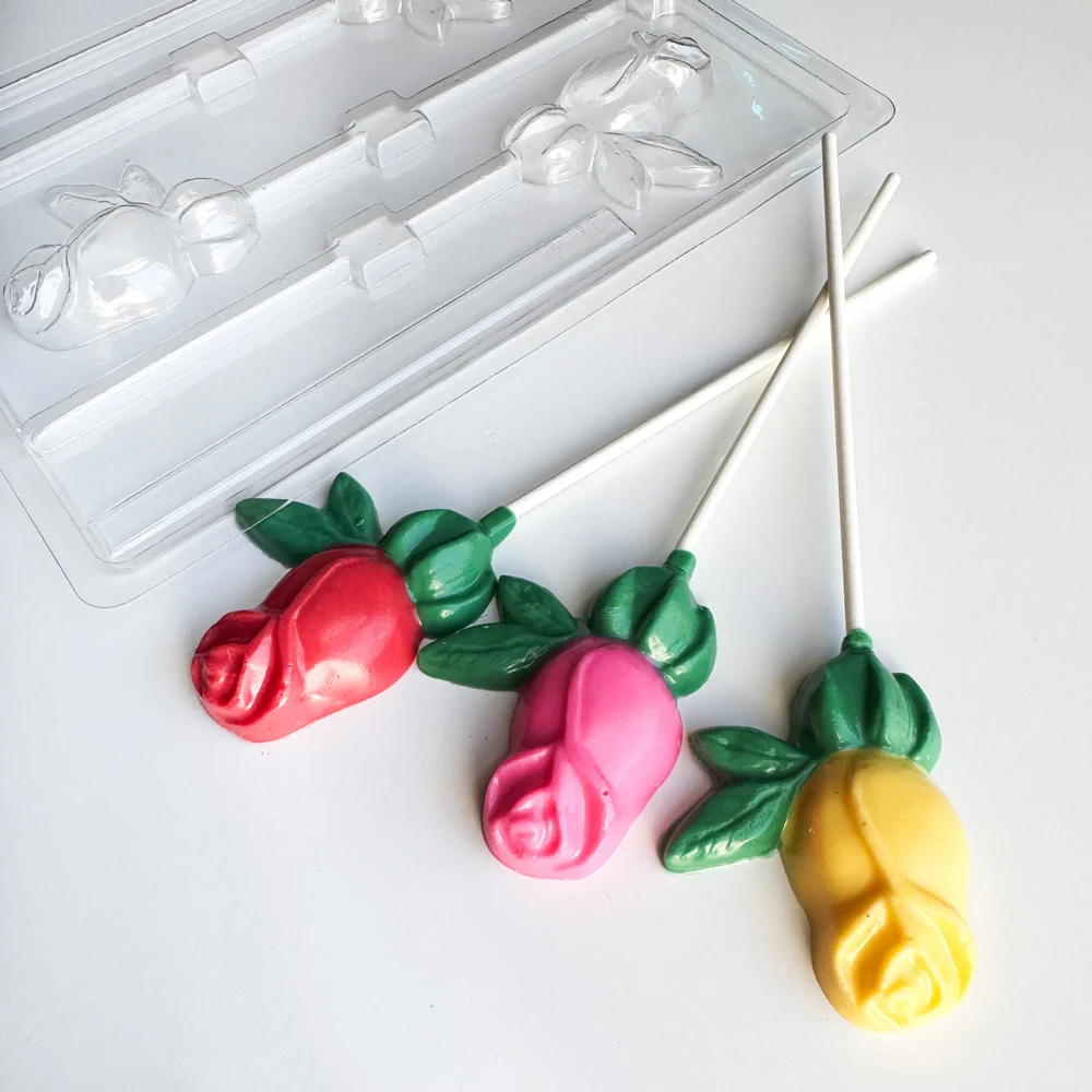 Long Stem Rose With Leaves Pop Mold - Image 2
