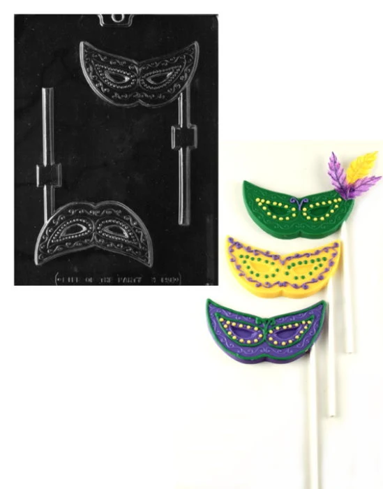 Mardi Gras Face Mask Pop Candy Mold