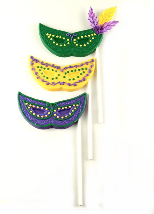 Mardi Gras Face Mask Pop Candy Mold - Image 2