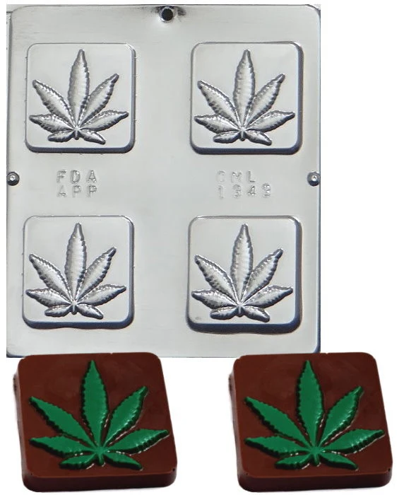 Marijuana Leaf Chocolate Bar Mold
