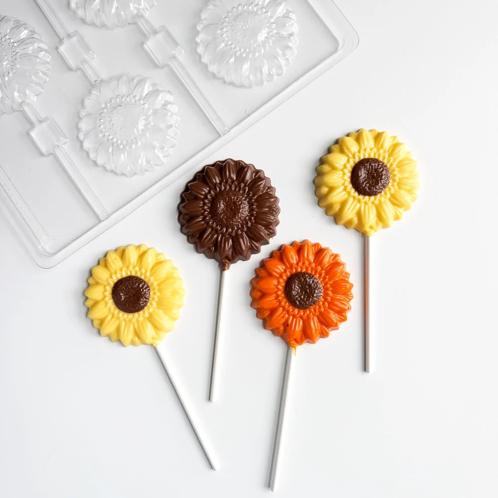 Medium Sunflower Lollipop Candy Mold - Image 2