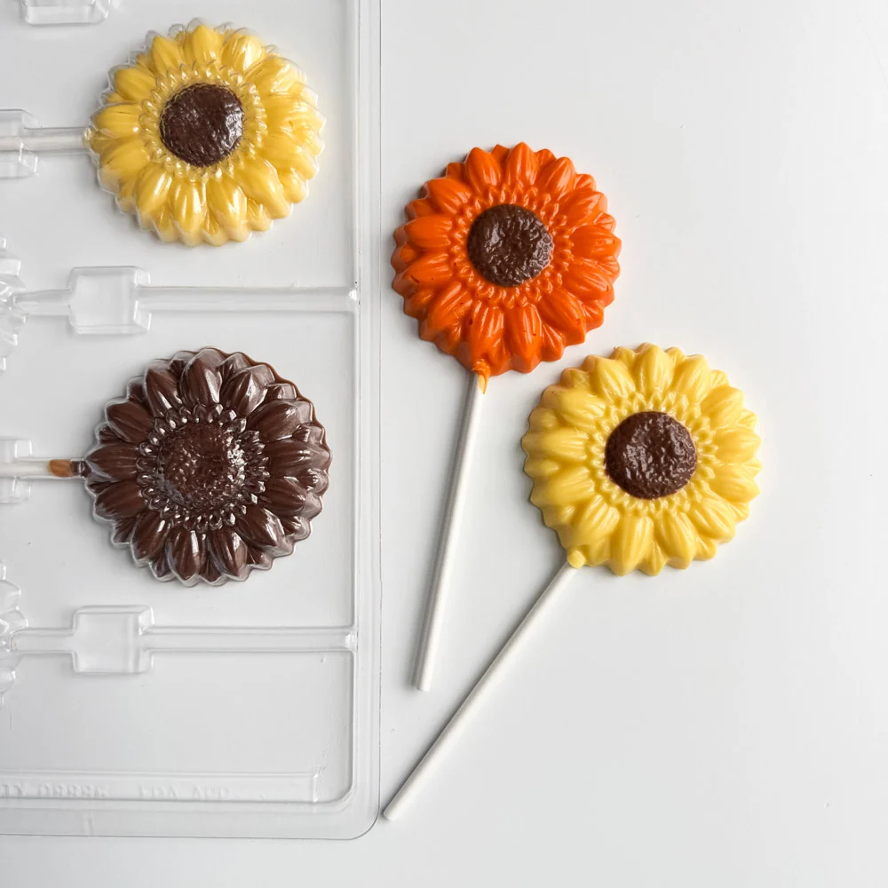 Medium Sunflower Lollipop Candy Mold - Image 3