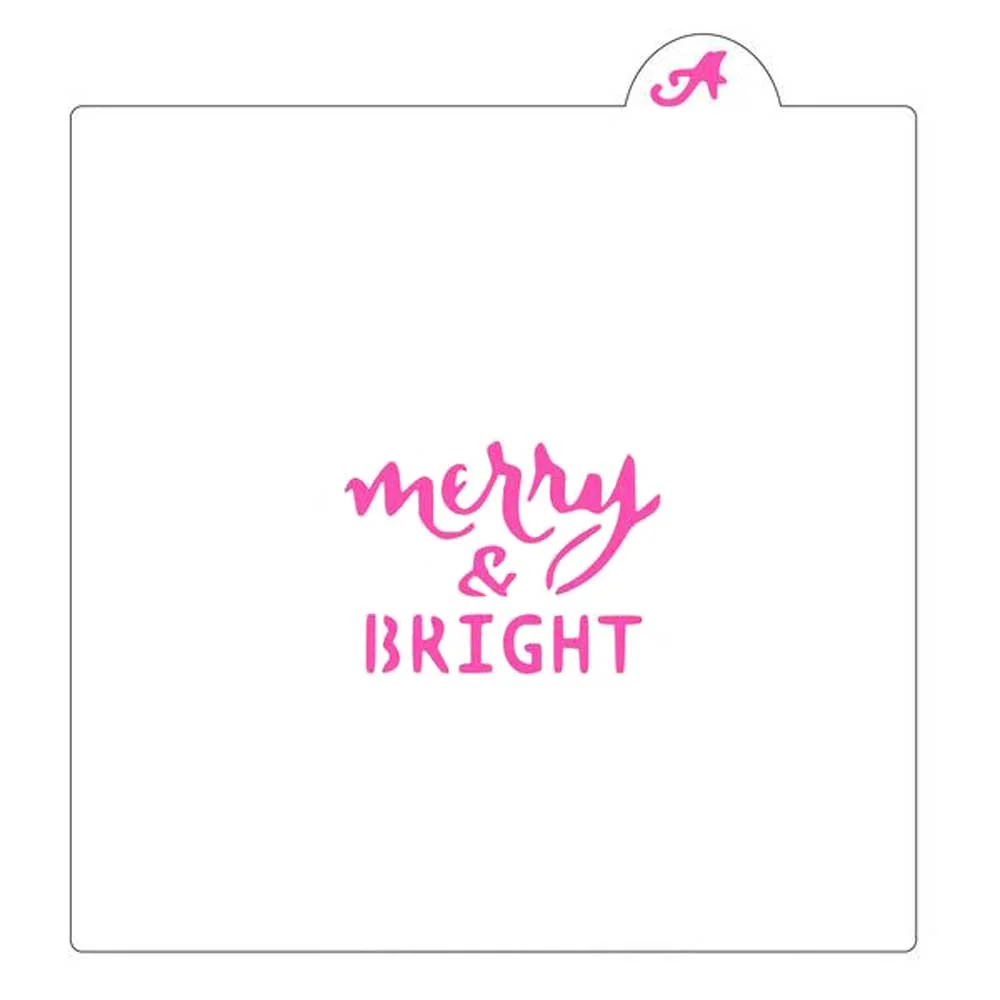 Merry & Bright Cookie Stencil