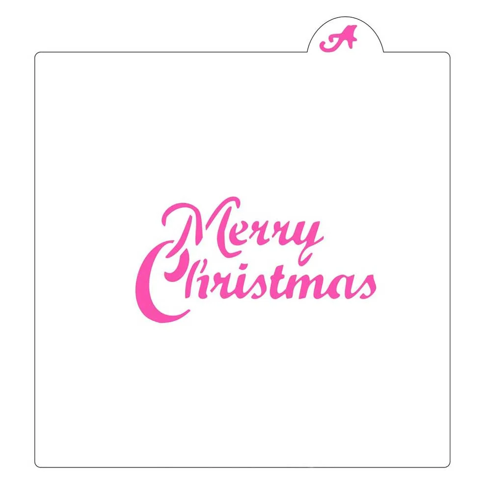 Merry Christmas Cookie Stencil