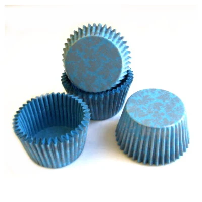 Mini Muffin High Tea Blue and Silver Cups