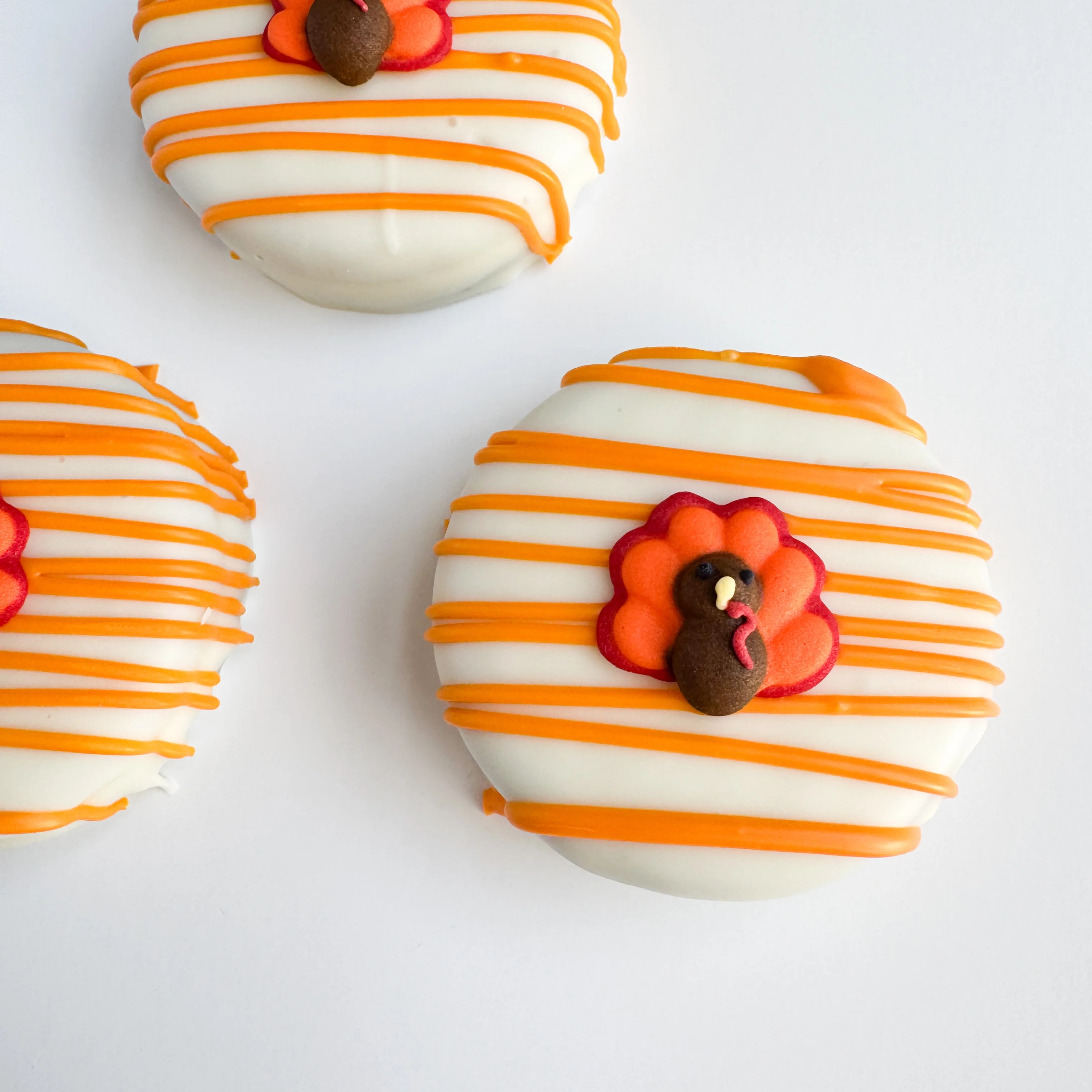 Mini Turkey Royal Icing Decorations - Image 2