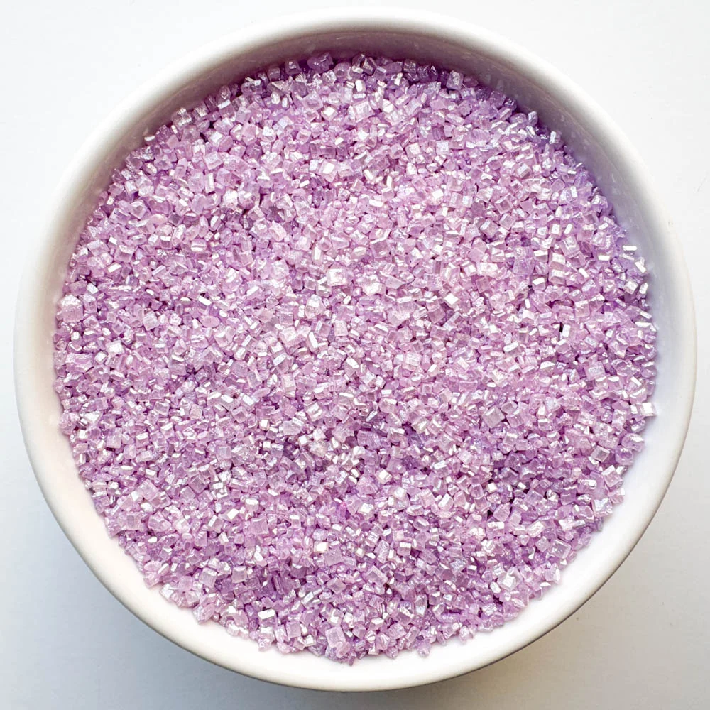 Pastel Lavender Pearlized Coarse Sugar Crystals
