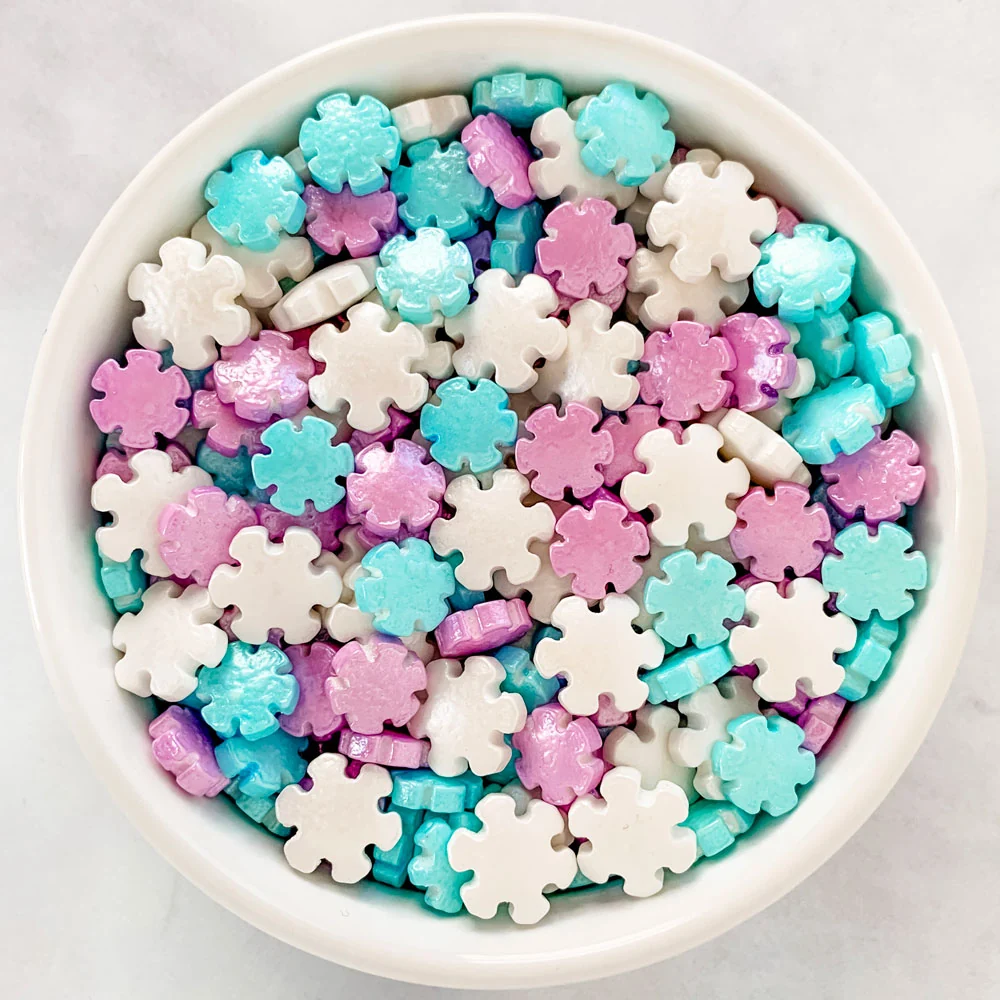 Pearlized Snowflake Sprinkles
