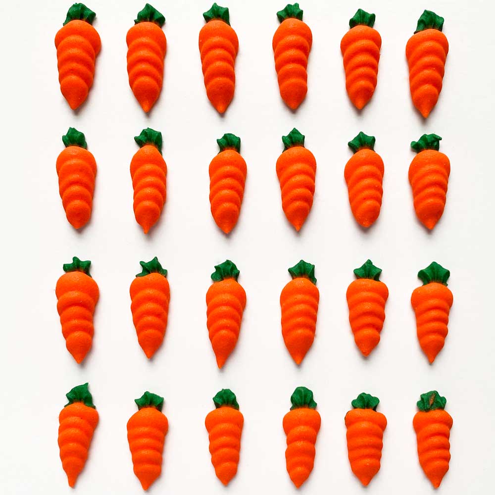 Small Carrot Royal Icing Decorations