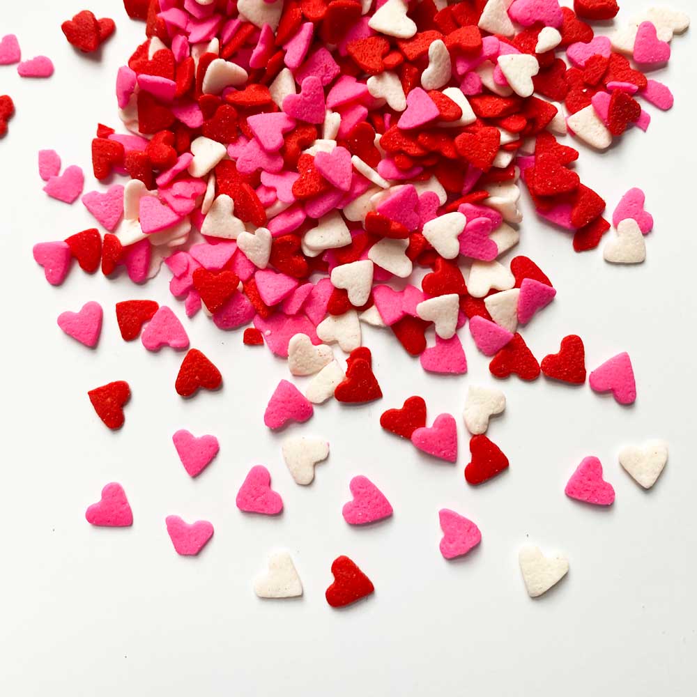 Red, Pink, and White Heart Sprinkles - Image 2
