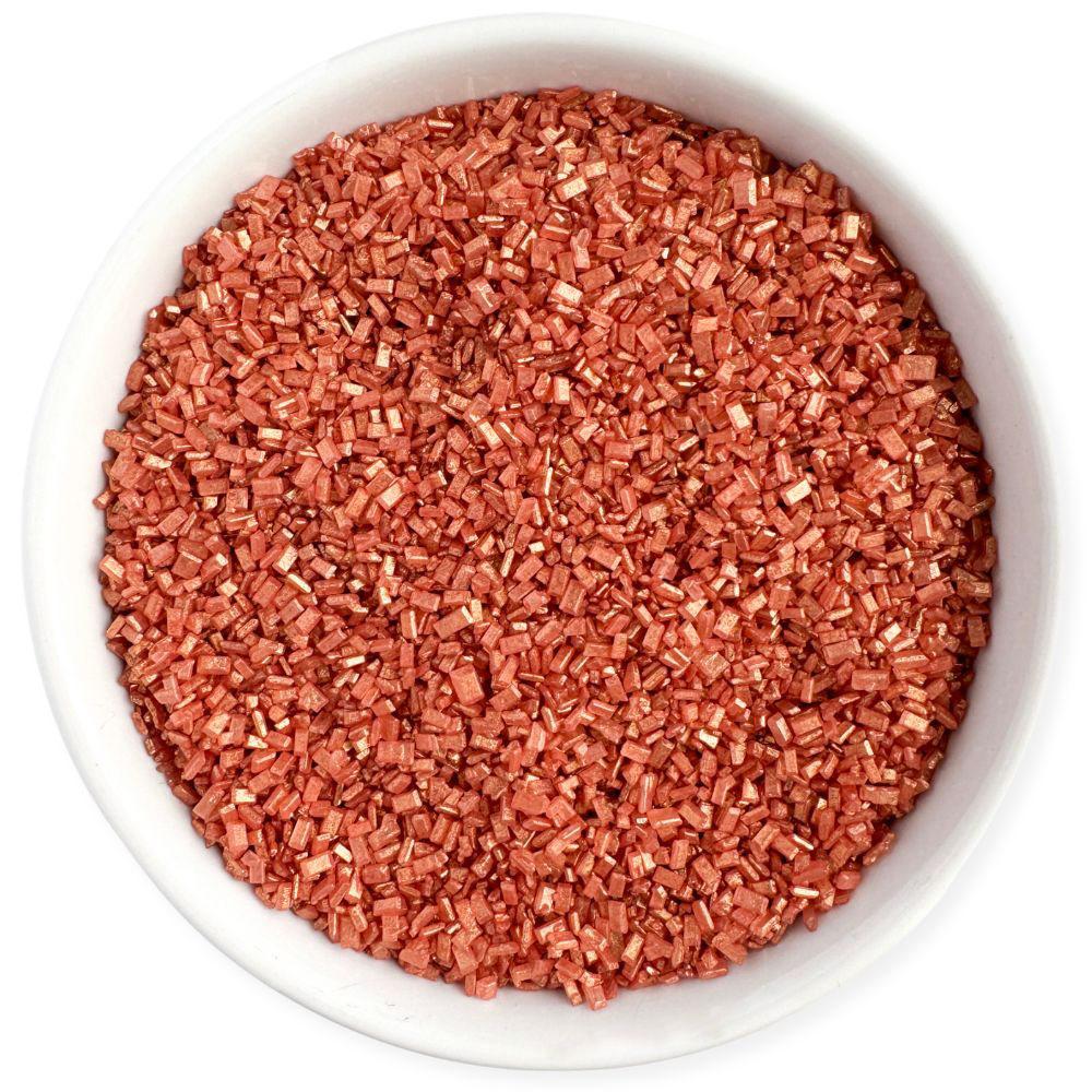 Rose Gold Pearlized Coarse Sugar Crystals