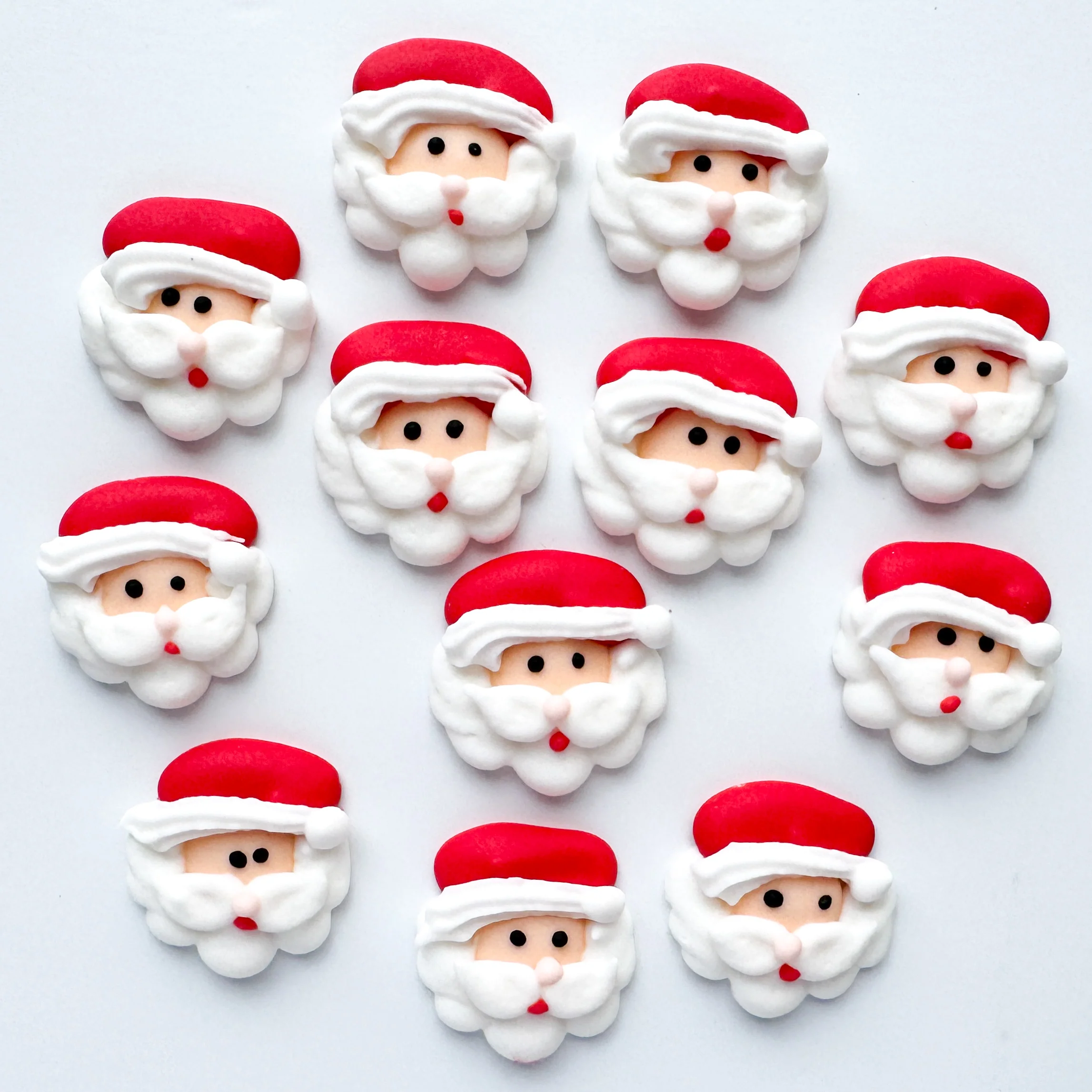 Santa Face Royal Icing Decorations