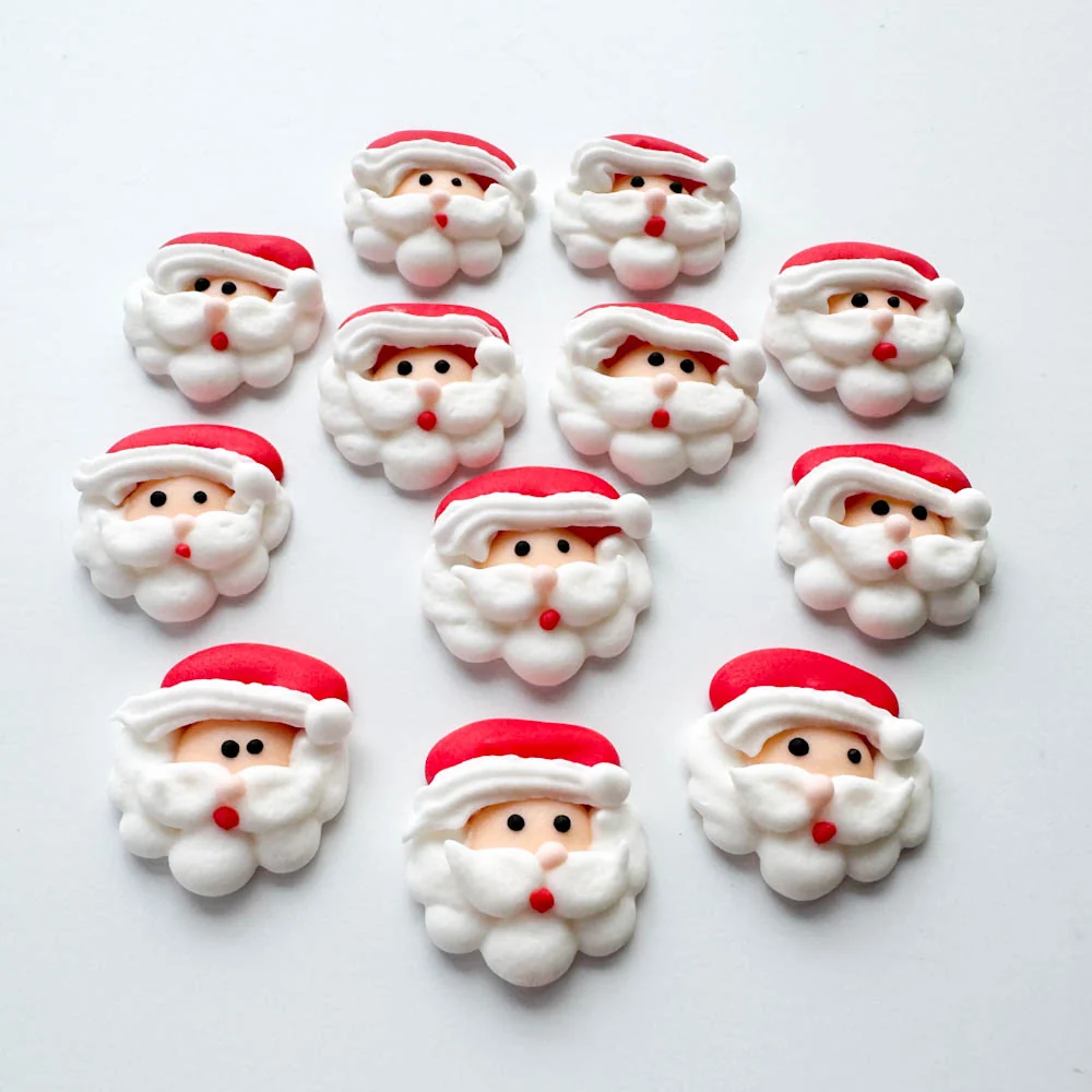 Santa Face Royal Icing Decorations - Image 2