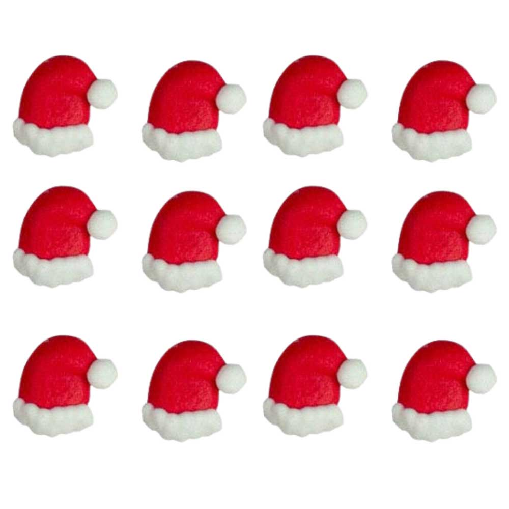 Santa Hat Icing Decorations
