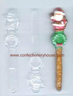 Santa Pretzel Pop Candy Molds