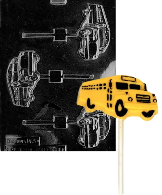School Bus Pop Candy Mold