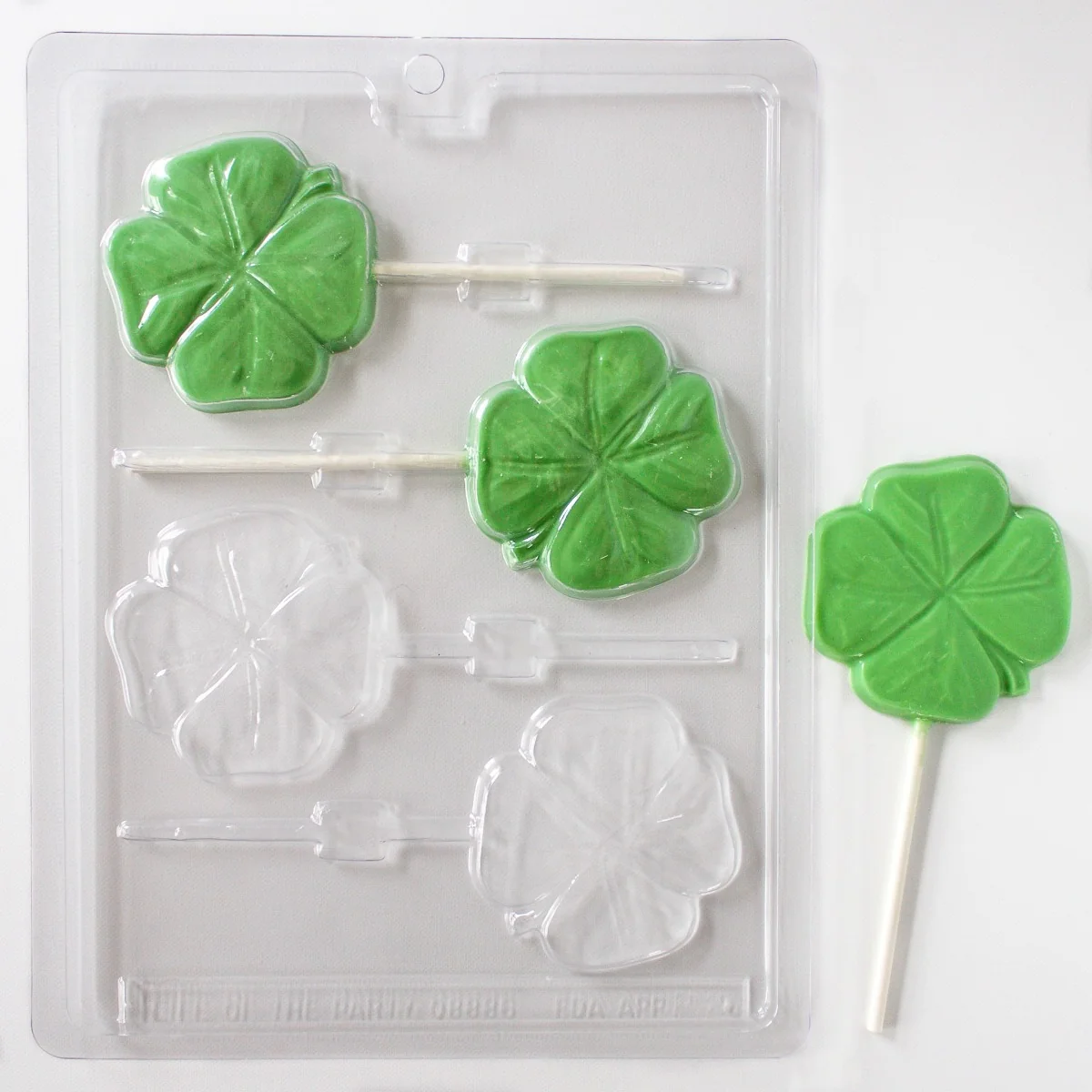Shamrock Lollipop Chocolate Mold