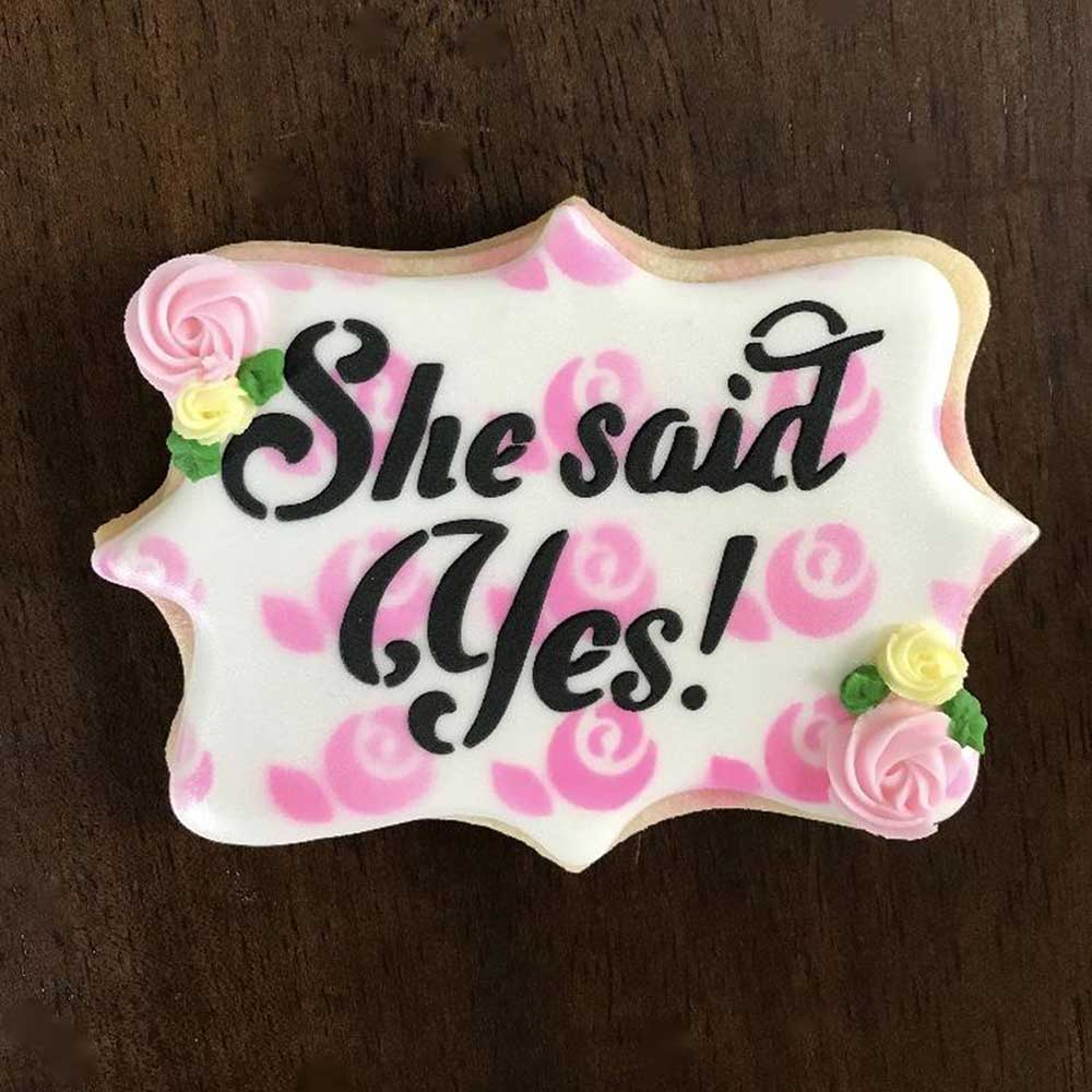 She Said Yes Cookie Stencil - Image 2