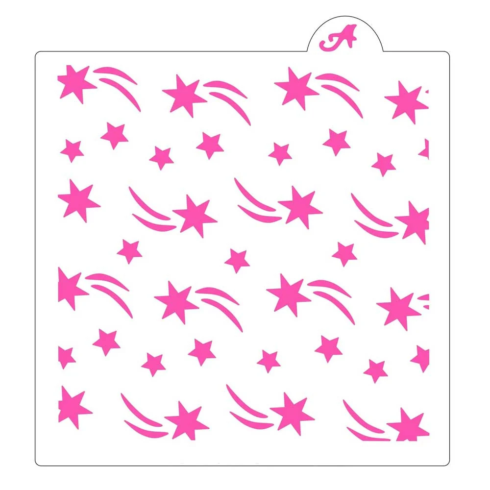 Shooting Stars Pattern Cookie Stencil