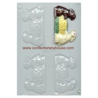 Small 3D Bunnies and Basket Candy Mold