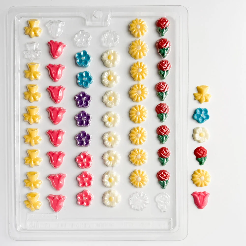 Small Assorted Flowers Candy Mold