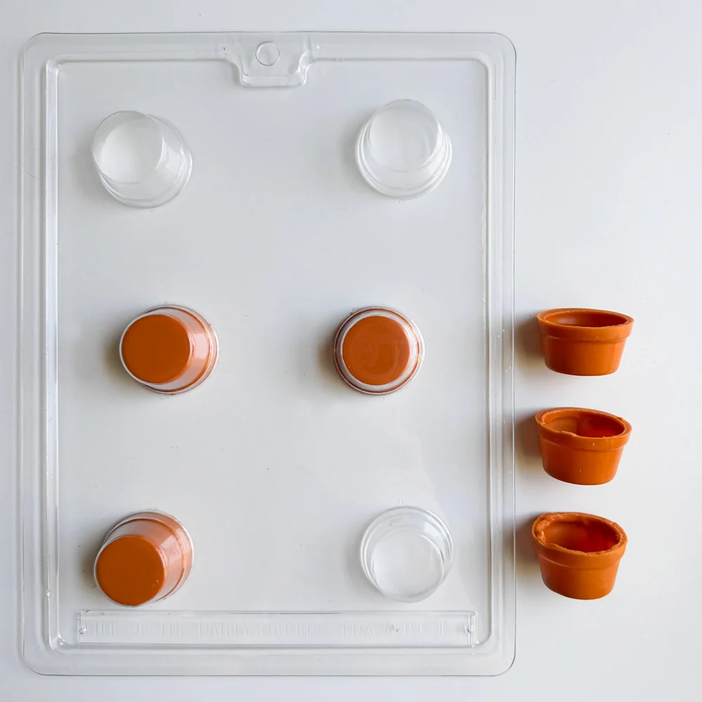 Small Flower Pot Candy Molds