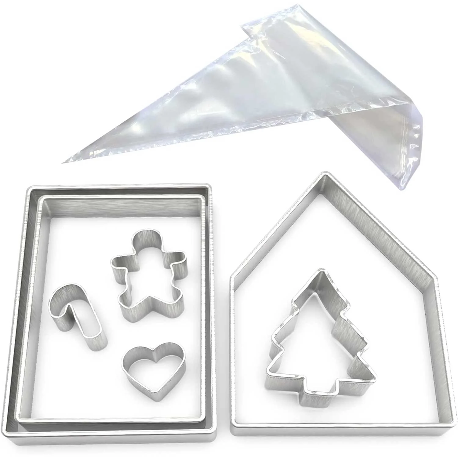 Small Gingerbread House Cookie Cutter Set - Image 3