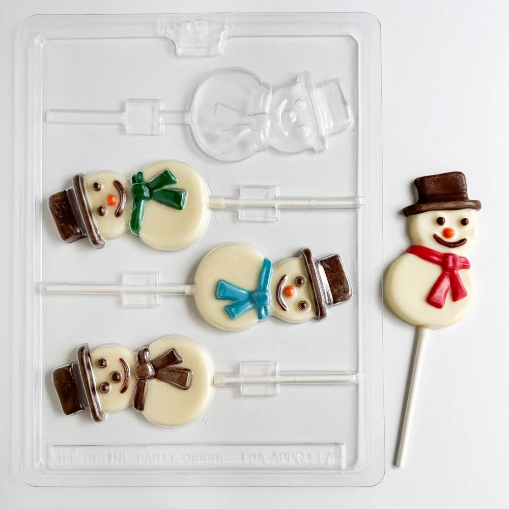 Smiling Snowman Pop Candy Mold