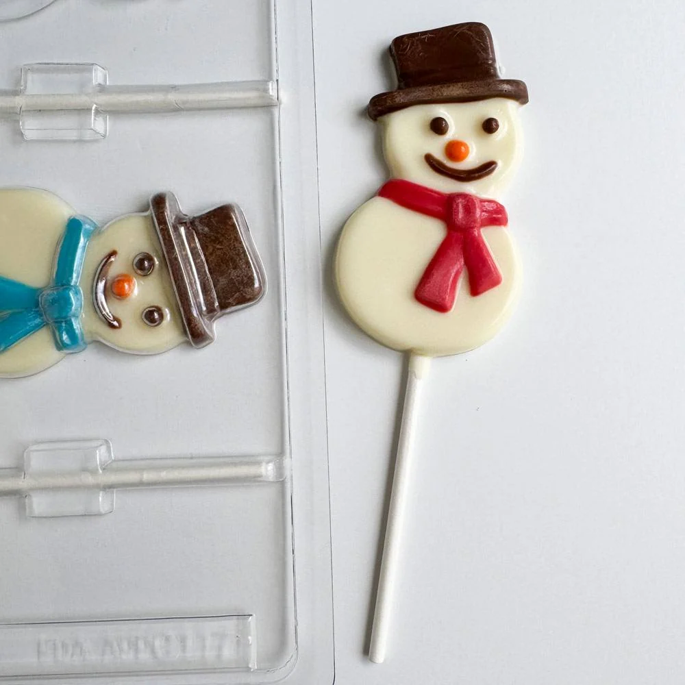Smiling Snowman Pop Candy Mold - Image 2