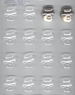 Snowman Head Pieces Candy Mold
