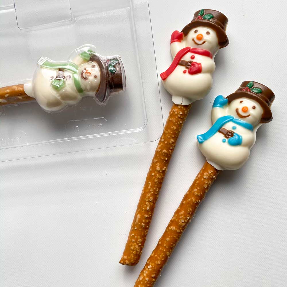 Snowman Pretzel Rod Candy Mold - Image 2