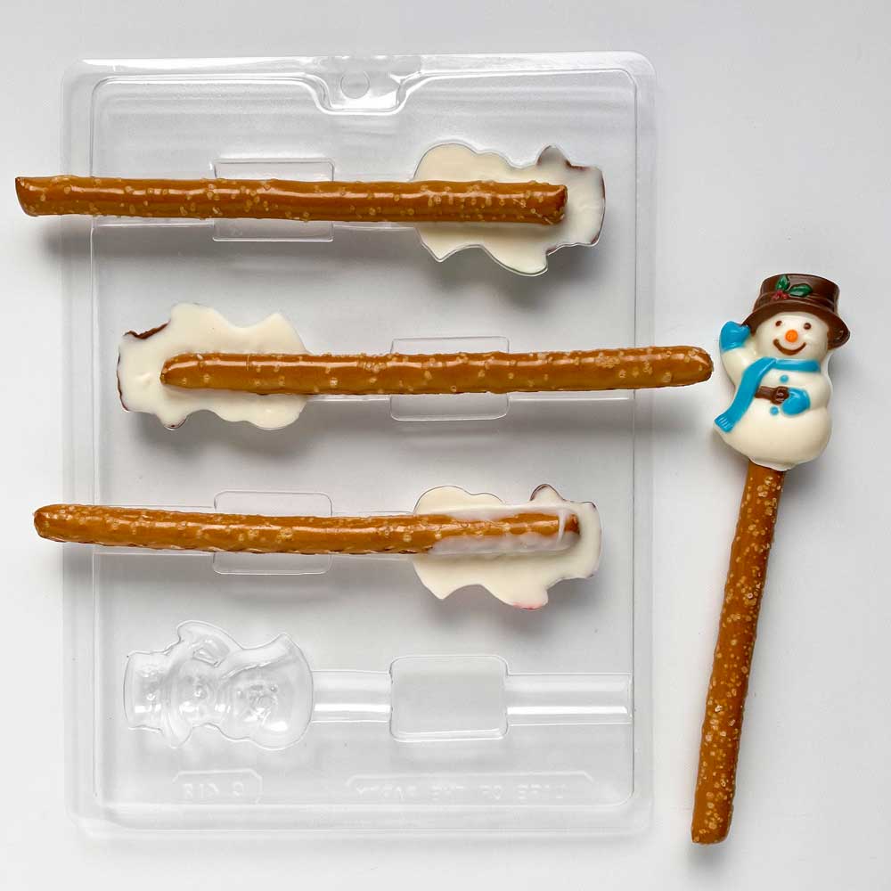 Snowman Pretzel Rod Candy Mold - Image 3